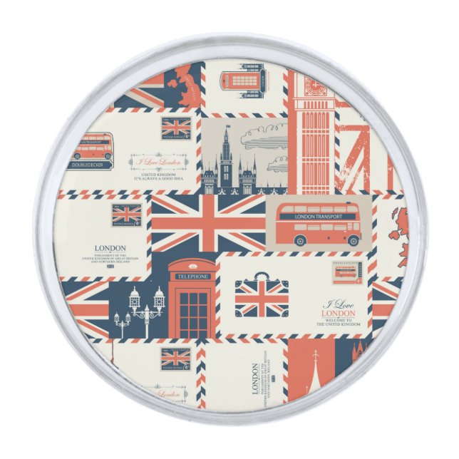 London Post Lapel Pin (Front)