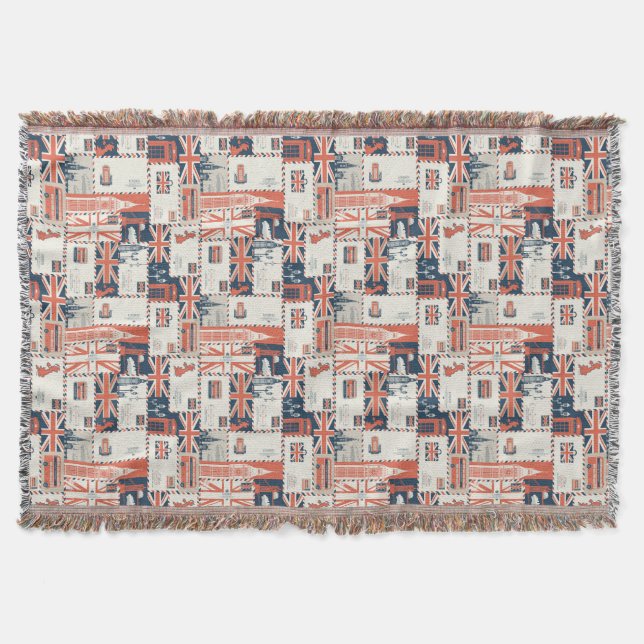 London Post Throw Blanket (Front)