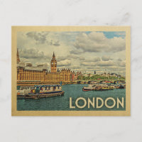 London Postcard England Vintage Travel