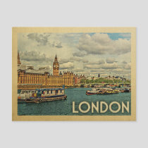 London Postcard England Vintage Travel