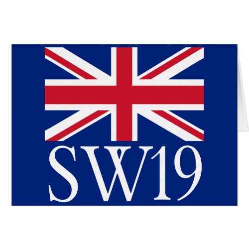 London Postcode SW19 with Union Jack