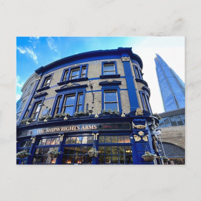 London Pub And Shard Postcard (Front)