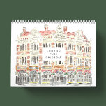 London Pubs Watercolor Calendar<br><div class="desc">Watercolor painted pubs around London travel calendar.</div>