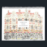 London Pubs Watercolor Calendar<br><div class="desc">Watercolor painted pubs around London travel calendar.</div>