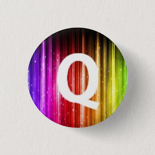 London Queers mini badge Q Pinback Button (Front)