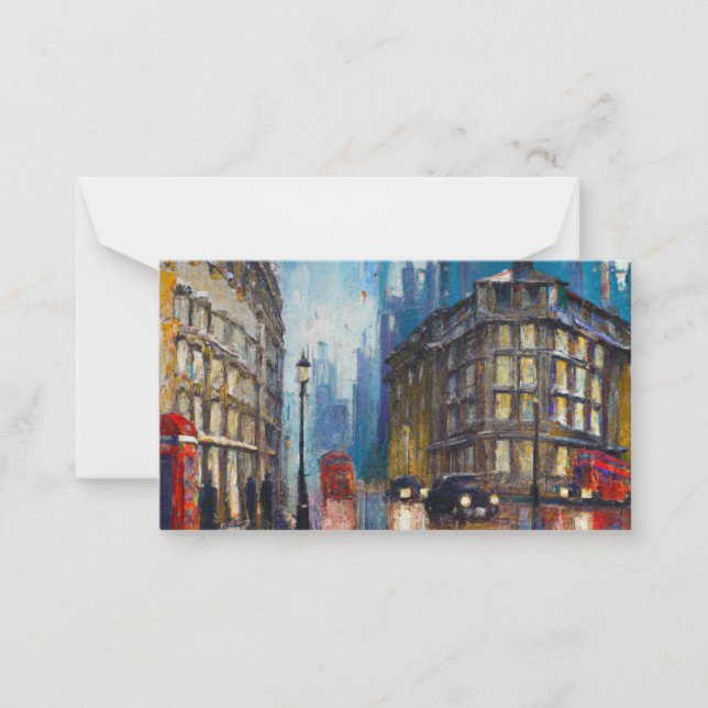London Rain Note Card (Front)