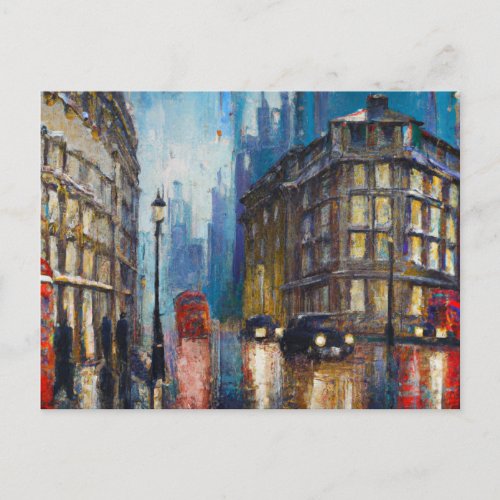 London Rain Postcard