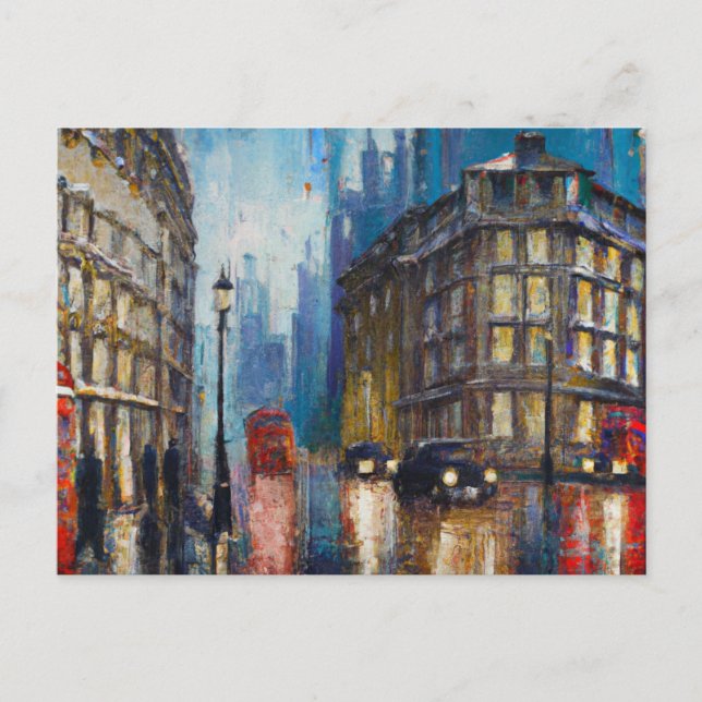 London Rain Postcard (Front)
