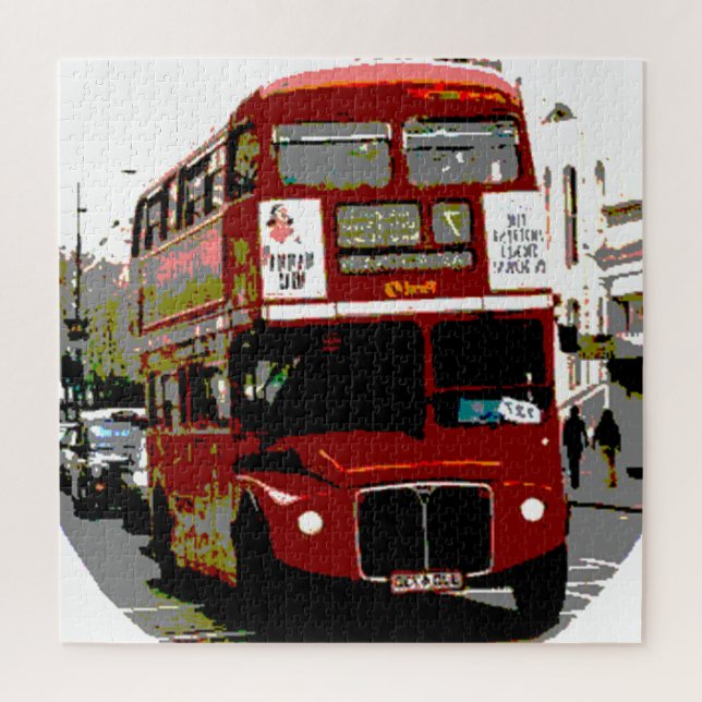 London Red Bus Art Travel Jigsaw Puzzle (Vertical)