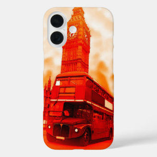 London Red Bus Big Ben iPhone 16 Case