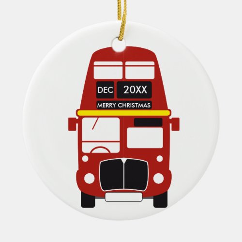 London Red Bus Christmas Ornament