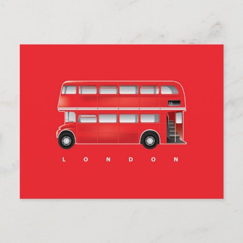 London red bus _ double decker postcard