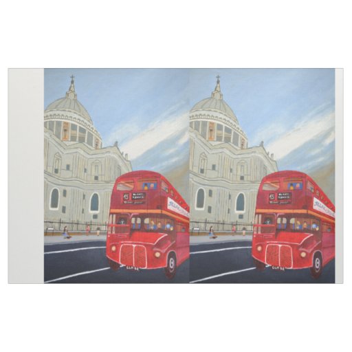 London Red Bus Fabric 