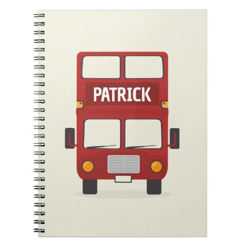 London Red Bus Personalised Notebook