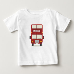 London Red Bus Personalized Baby T-Shirt