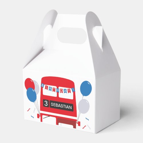 London Red Bus Personalized Favor Box
