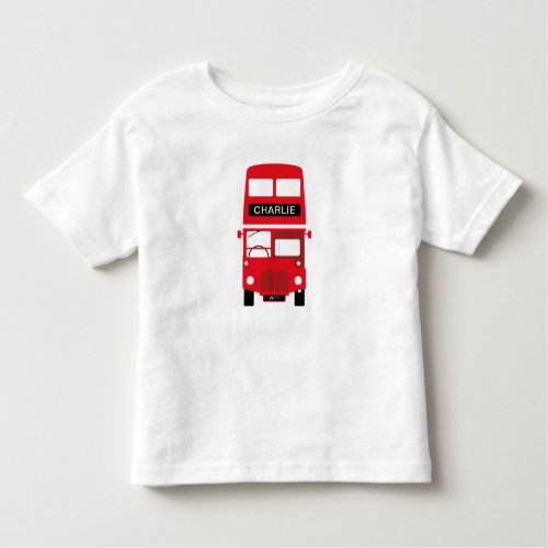 London Red Bus Personalized Kids T_Shirt