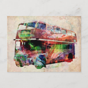 London Red Bus Postcard