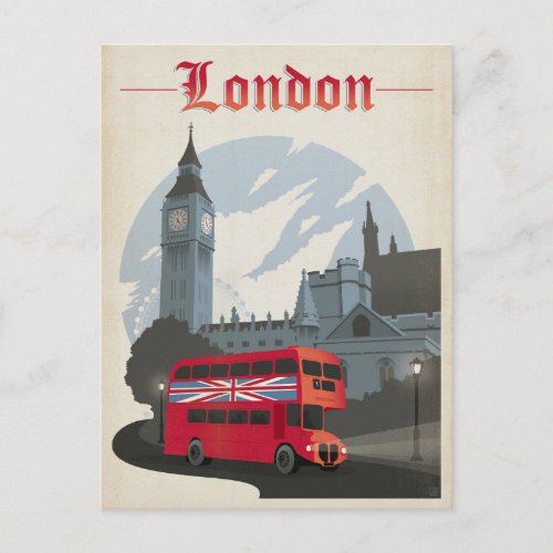 London _ Red Bus Postcard