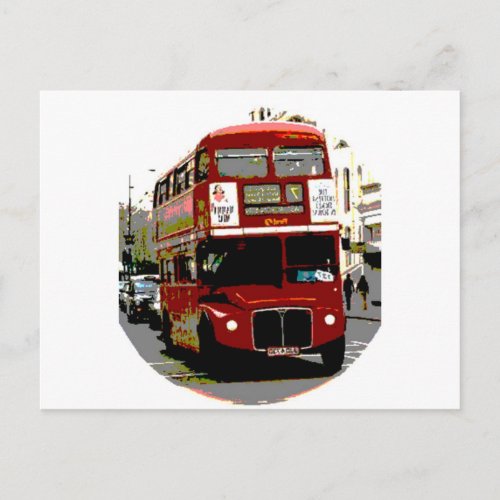 London Red Bus Routemaster Buses Postcard