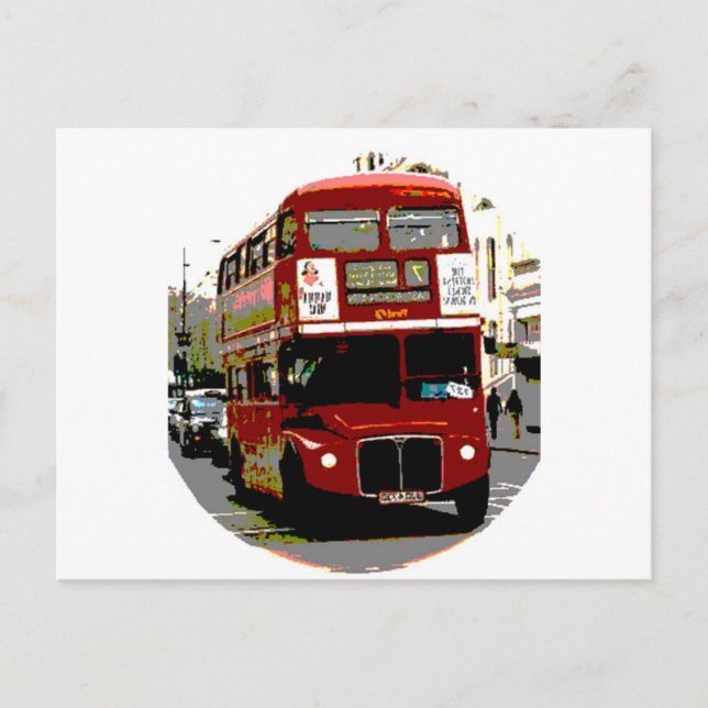 London Red Bus Routemaster Buses Postcard (Front)