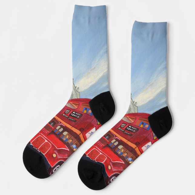 London Red Bus socks  (Left)