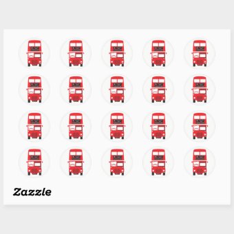 London Red Bus Stickers | Zazzle