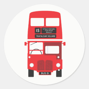 1970s Bus Stop Lolly Sticker Transfer London Transport Red