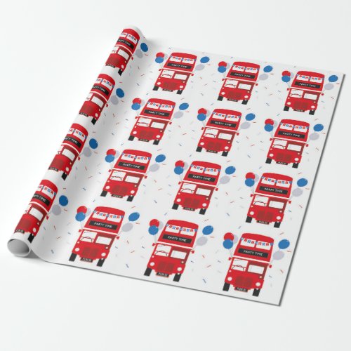 London Red Bus Wrapping Paper