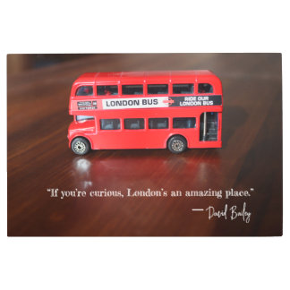 London Red Double-Decker Bus Metal Print