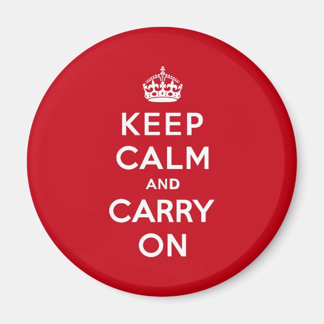 London Red Keep Calm and Carry On Magnet (Front)