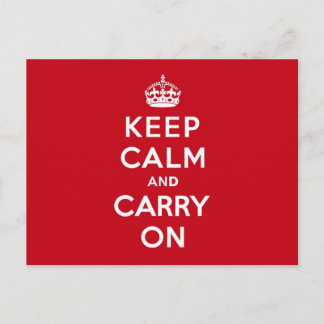 London Red Keep Calm and Carry On Postcard