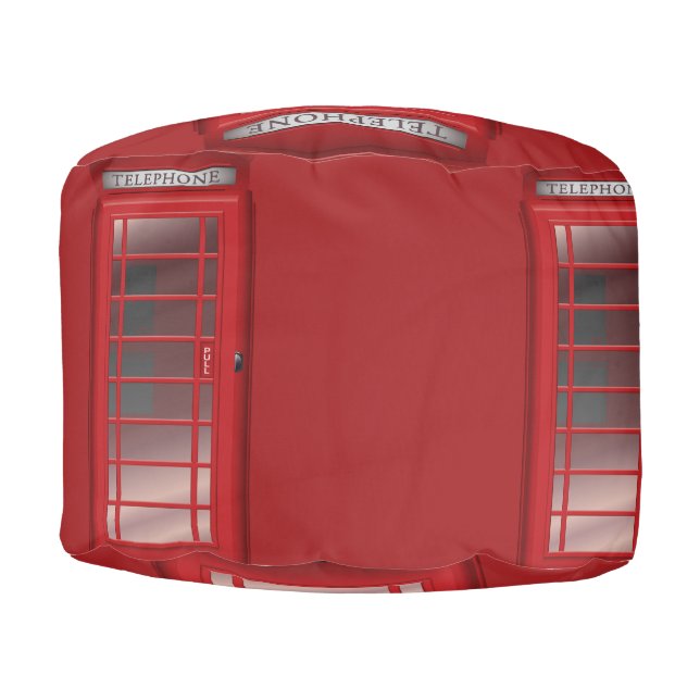 London Red Phone Booth  Call Box Pouf (Front)