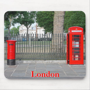 London red phone booth & postbox mouse pad
