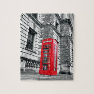 London Red Phone Box - 8x10 - 110 pcs. Jigsaw Puzzle