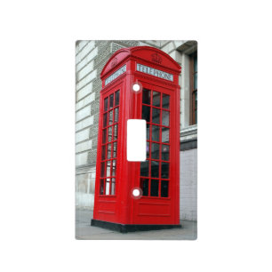 London Red Phone Box  -  Light Switch Cover