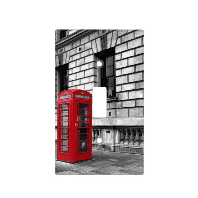 London Red Phone Box Light Switch Cover (Front)