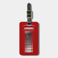 London Red Phone Call Box Luggage Tag