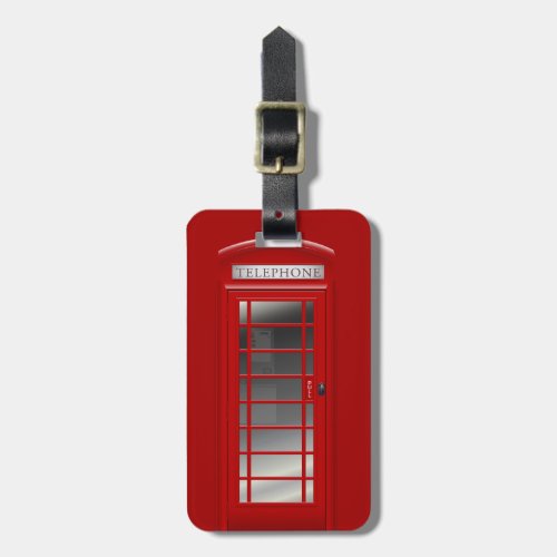 London Red Phone Call Box Luggage Tag