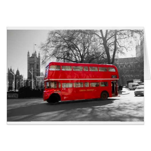London Red Routemaster Bus Cards (Front Horizontal)