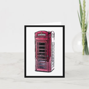London Red Telephone Booth Iconic British Travel Card