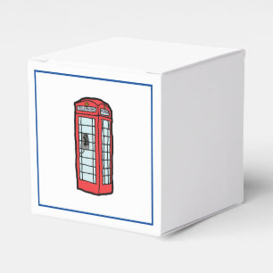 London Red Telephone Booth Iconic British Travel Favor Boxes
