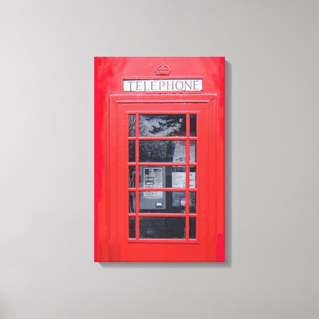London Red Telephone Box Canvas Print (Front)
