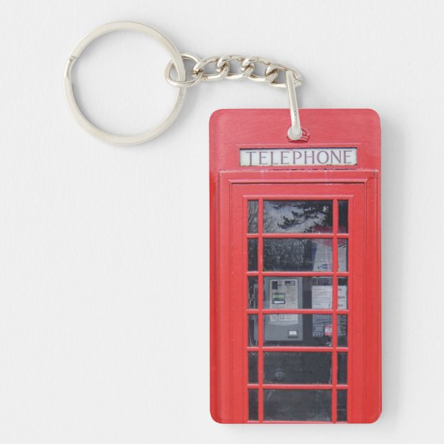 London Red Telephone Box Keychain (Front)