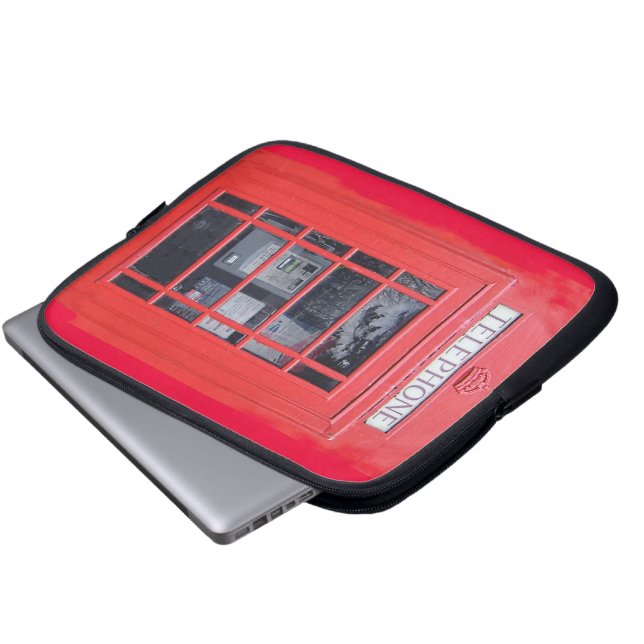London Red Telephone Box Laptop Sleeve (Front Bottom)