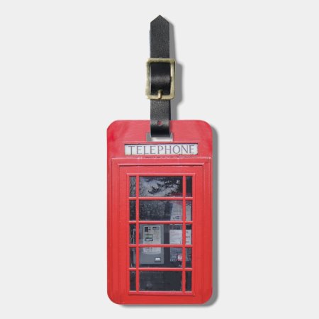 London Red Telephone Box Luggage Tag