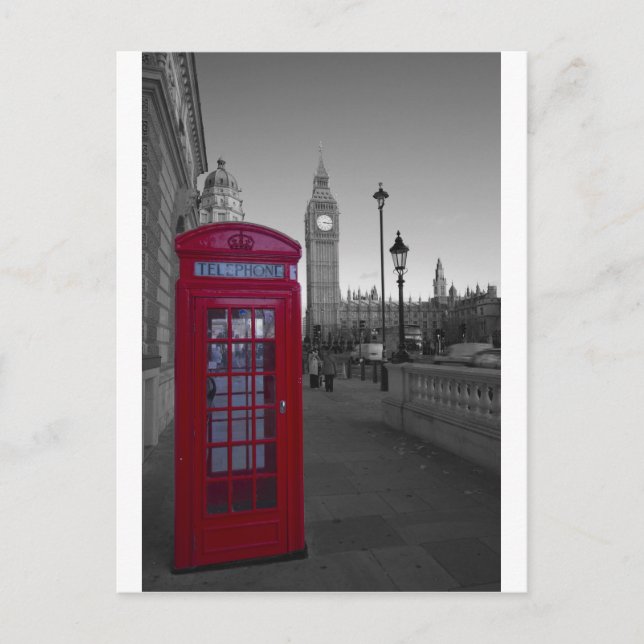 London Red Telephone box Postcard (Front)