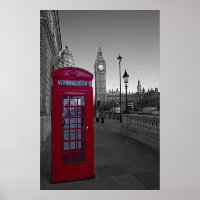 London Red Telephone box Poster (Front)