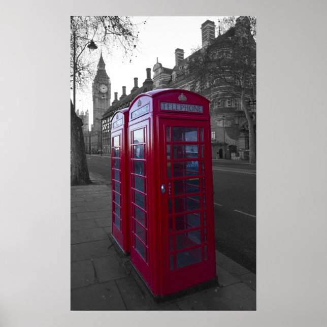 London Red Telephone box Poster (Front)