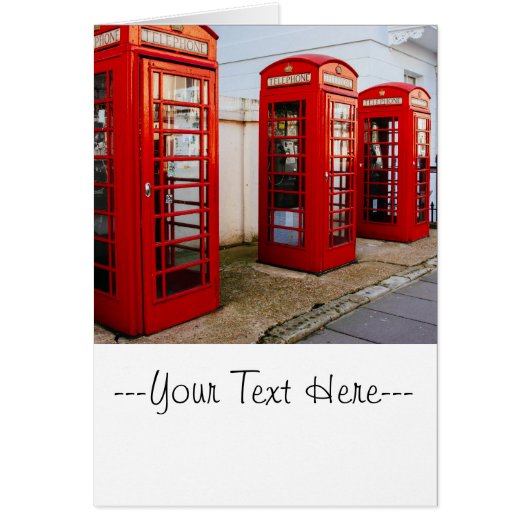 London Red Telephone Boxes, Photograph Cards (Front)